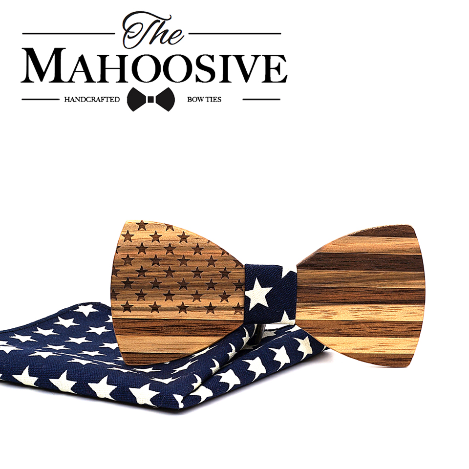 Women Accessories Usa - Corbatas de Moño de Madera de