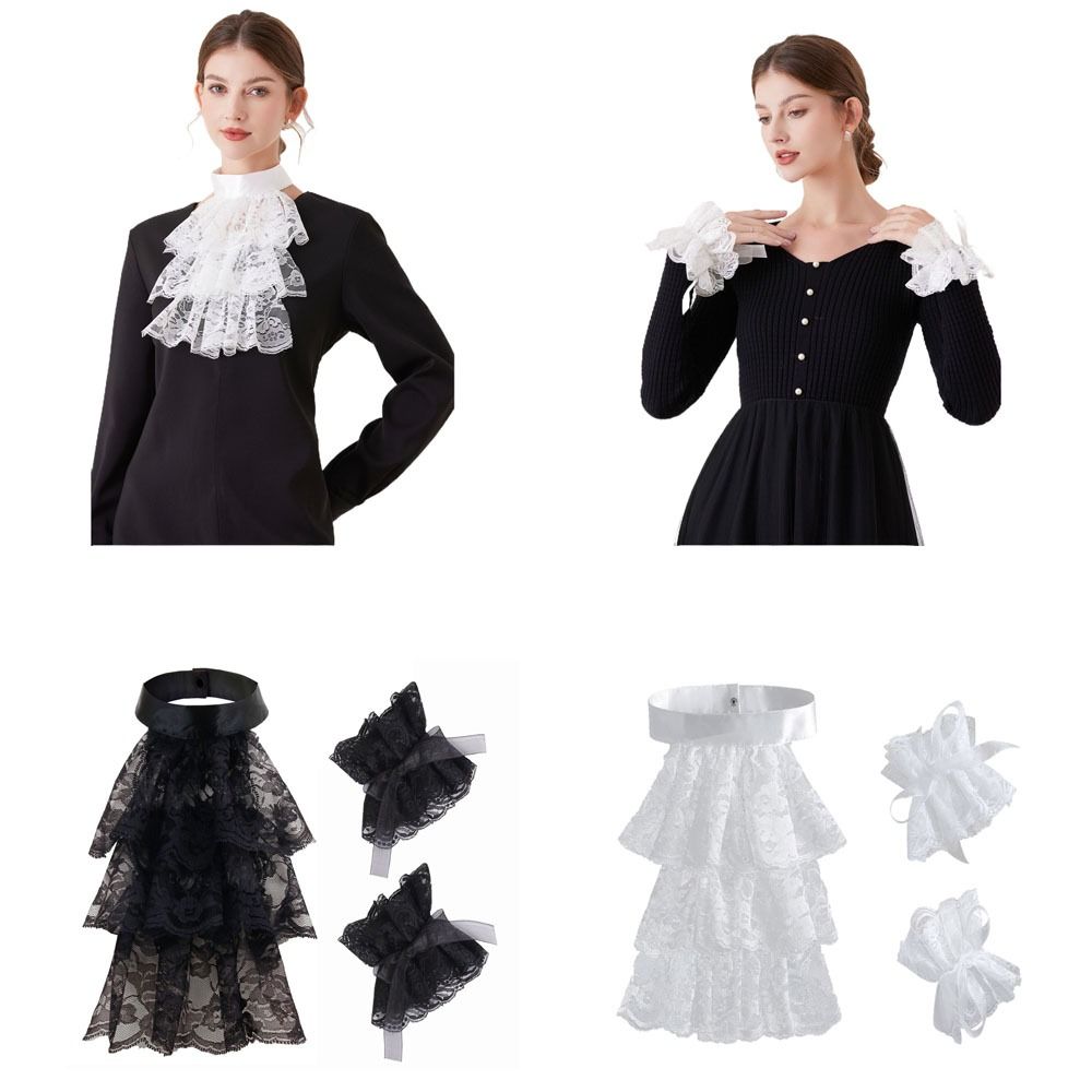Women'S Victorian Accessories - Cuello Jabot de Encaje Victoriano de