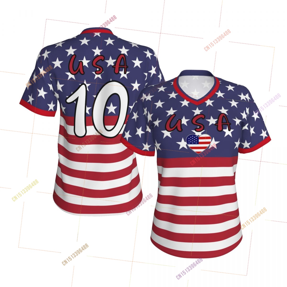 Women Accessories Usa - Camisetas con Bandera de Estados Unidos