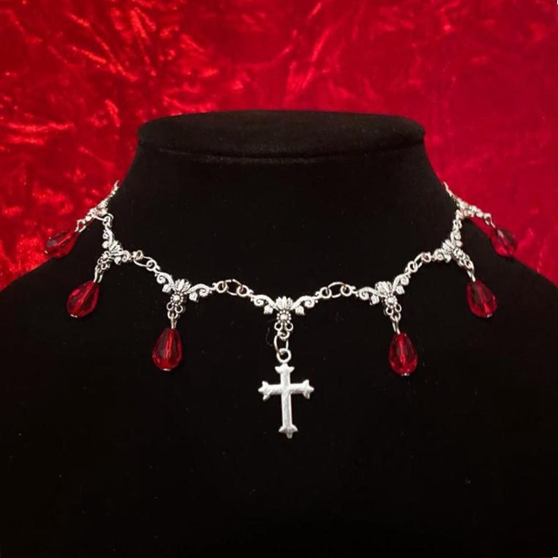 Women'S Victorian Accessories - Gargantillas de mordida de vampiro, collar