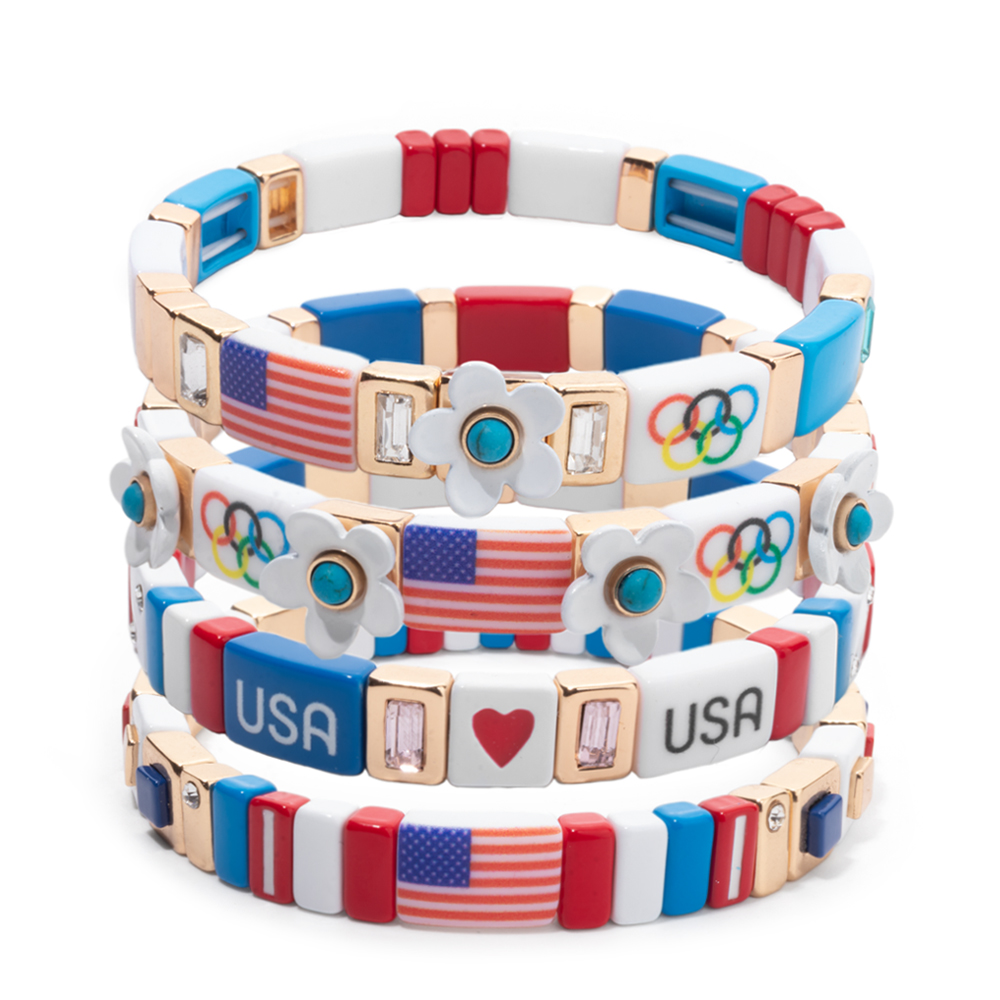 Women Accessories Usa - Pulseras Patrióticas con Diseño Nuevo 2026