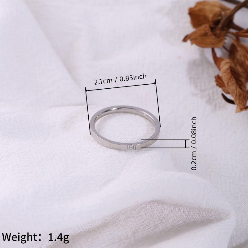 1 anillo fino de acero inoxida - Women Accessories Meaning reseña y precio