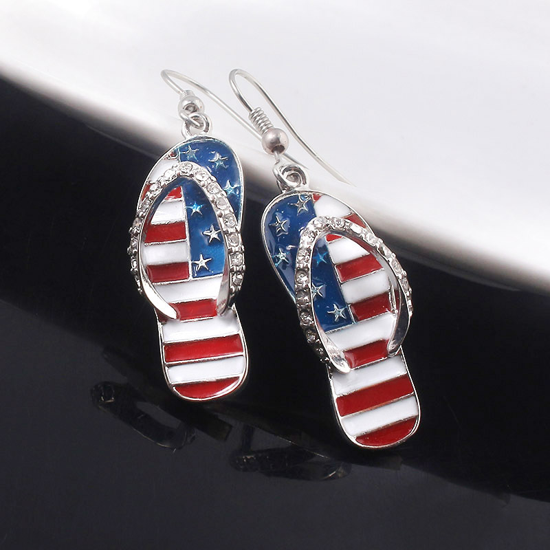 Pendientes con bandera america - Women Accessories Usa reseña y precio