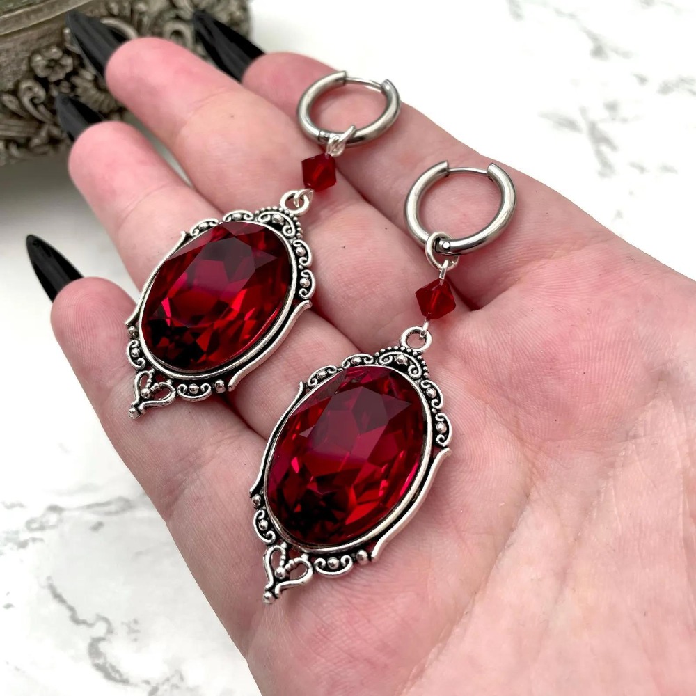 Pendientes de aro de cristal r - Women'S Victorian Accessories reseña y precio
