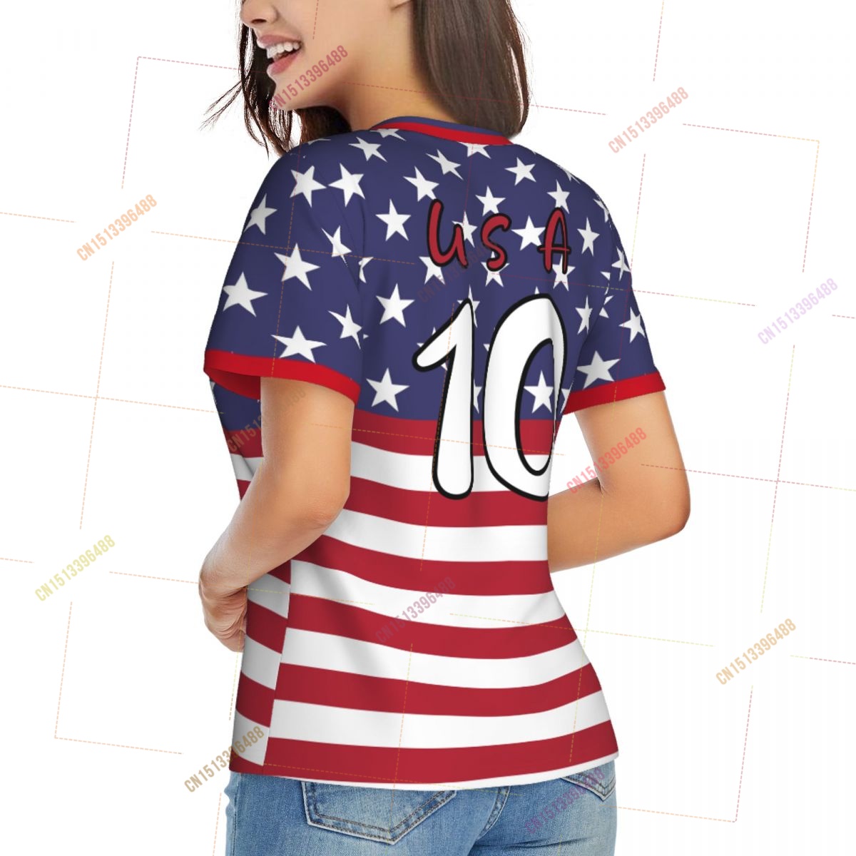 Camisetas con Bandera de Estad - Women Accessories Usa reseña y precio