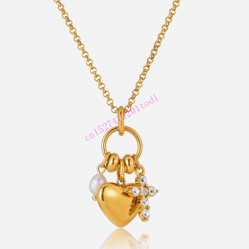 Collar con colgante perlas y c - Women Accessories Meaning reseña y precio