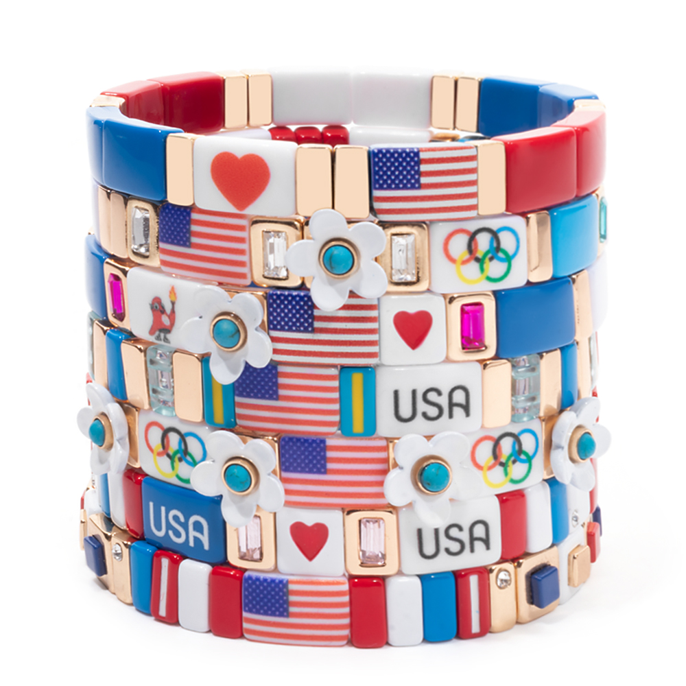 Pulseras Patrióticas con Diseñ - Women Accessories Usa reseña y precio